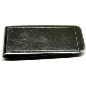 Money Clip Engravable Stainless Steel Credit Card Cash ID Holder Silver